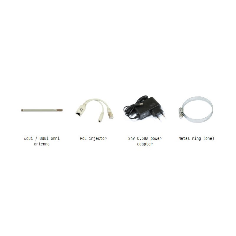 محتویات جعبه رادیو وایرلس میکروتیک مدل RBGrooveA-52HPn-GrooveA 52